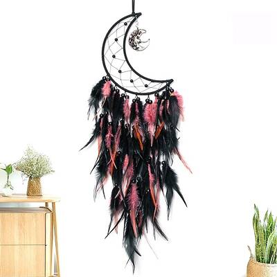 Gothic Style Iron Woven Web/Net with Feather Pendant Decorations