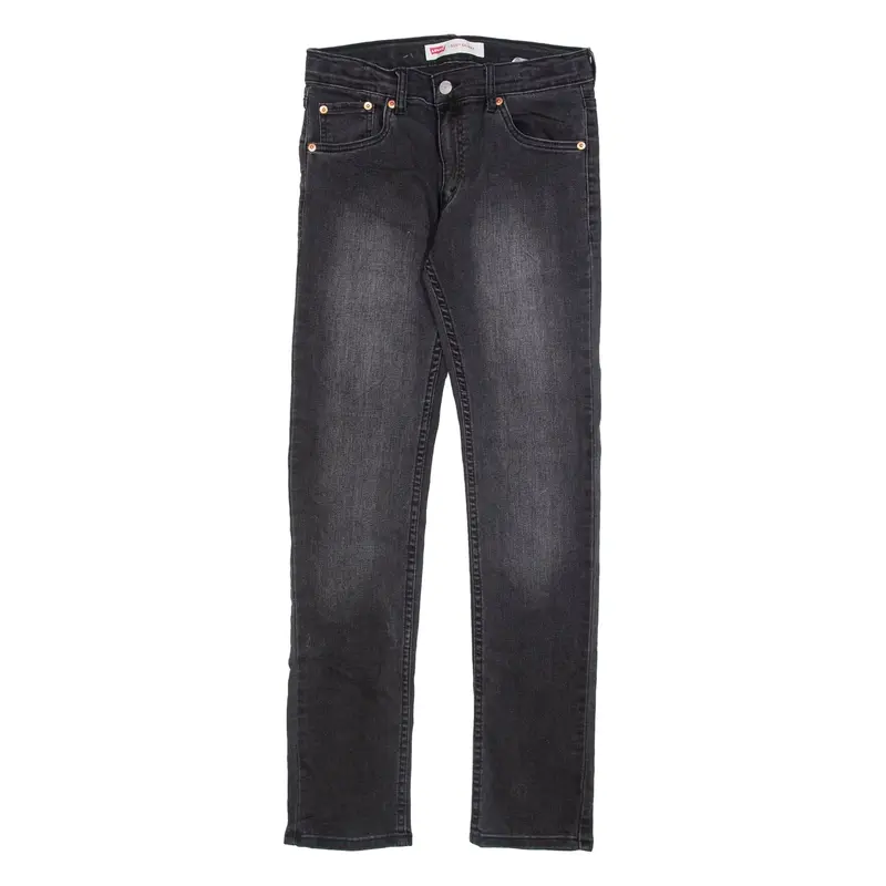 LEVI'S 510 Boys Jeans Grey Slim Skinny Stone Wash W28 L30