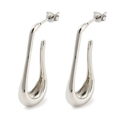 Rack Plating Brass Teardrop Stud Earrings