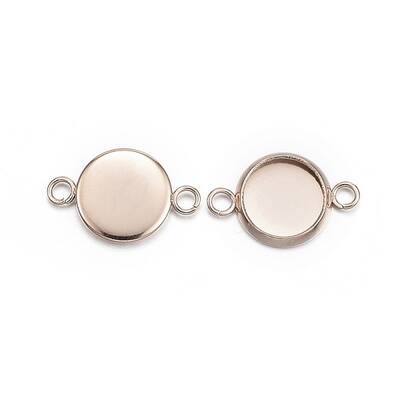 Ion Plating(IP) 304 Stainless Steel Cabochon Connector Settings