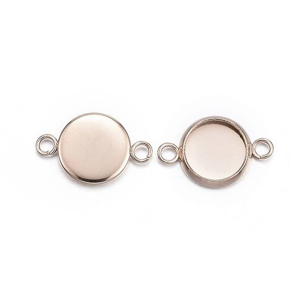 Ion Plating(IP) 304 Stainless Steel Cabochon Connector Settings
