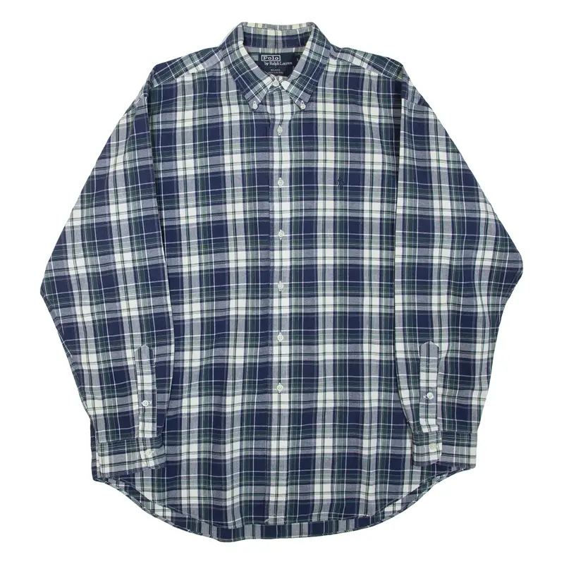 POLO RALPH LAUREN Blake Mens Shirt Blue Check Long Sleeve L