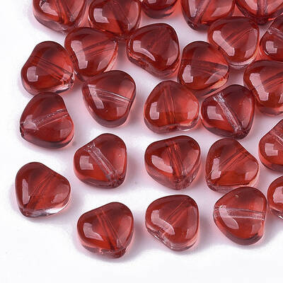Transparent Spray Painted Glass Beads