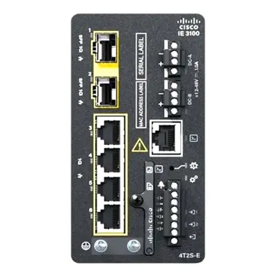 Cisco IE-3100-4T2S-E | Industrial Ethernet 3100 Rugged Series 4 x Ports 10/100Base-T + 2 x SFP Ports Layer 2 Managed Rail-mou...