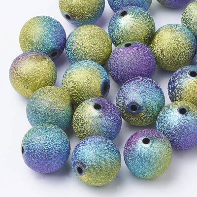 Spray Painted Acrylic Beads