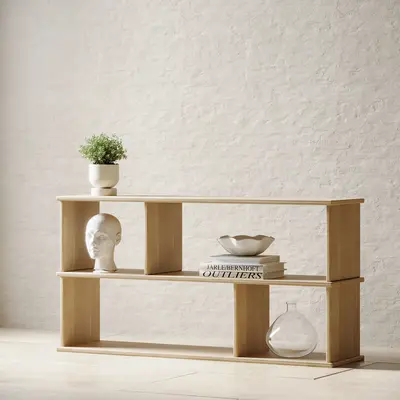 Small bookshelf in red oak