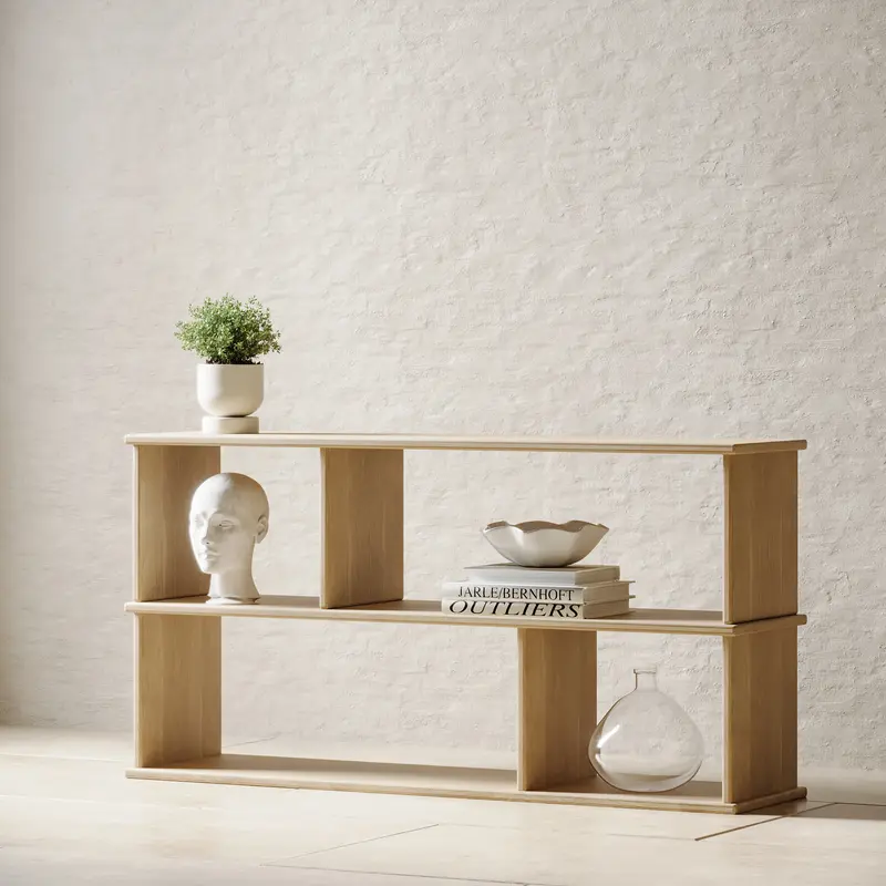 Small bookshelf in red oak