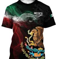 Men’s Mexico 3D T-Shirt Casual Crew Neck Plain Floral Black Breathable Comfy Menswear Tops clothing studios 77 men gifts