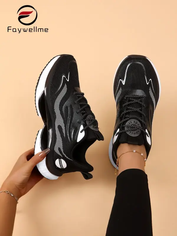 Women's Fashionable Lace Up Low Top Sneakers, Valentine's Day Gift for Girl, Casual Comfortable Breathable Sports Running Sho...