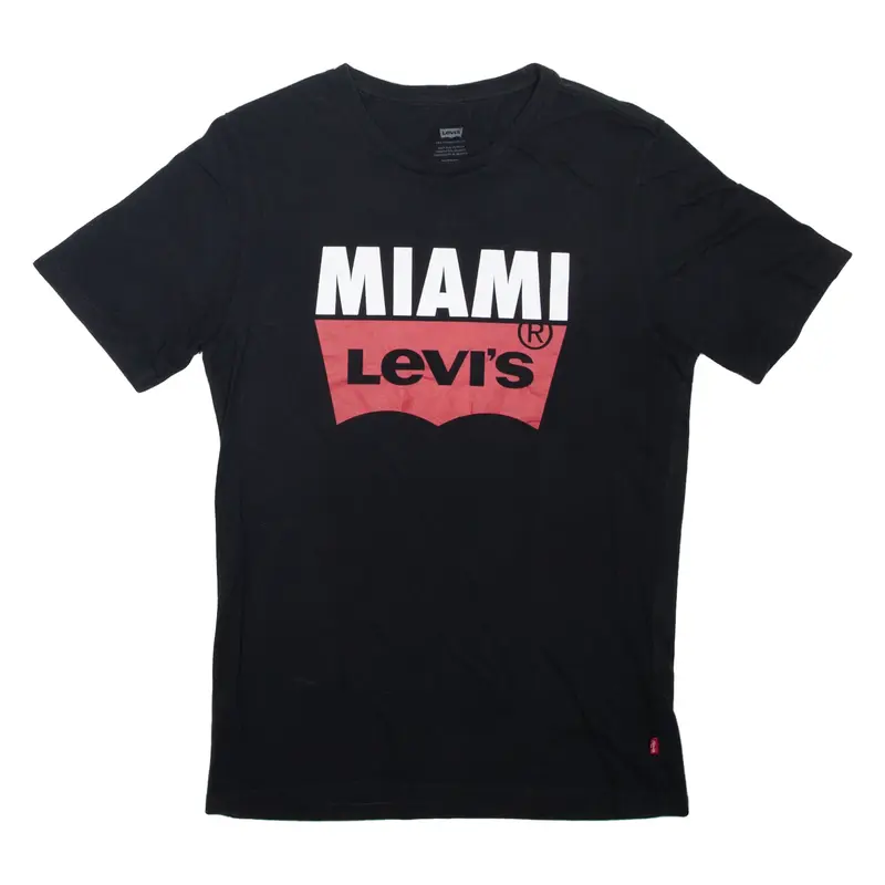 LEVI'S T-Shirt Black Short Sleeve Mens XS