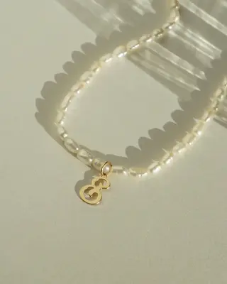 Quincy Initial Necklace | Metal Color: Gold | Style: E