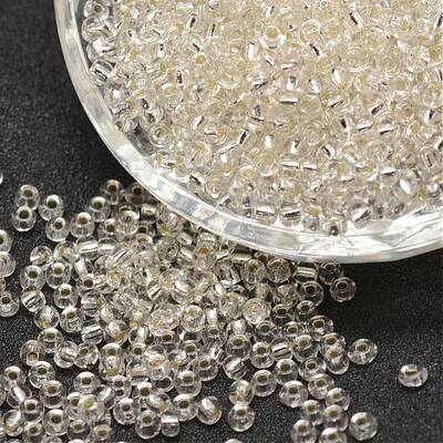 6/0 Transparent Glass Round Seed Beads