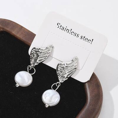 304 Stainless Steel Dangle Stud Earrings