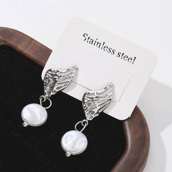 304 Stainless Steel Dangle Stud Earrings