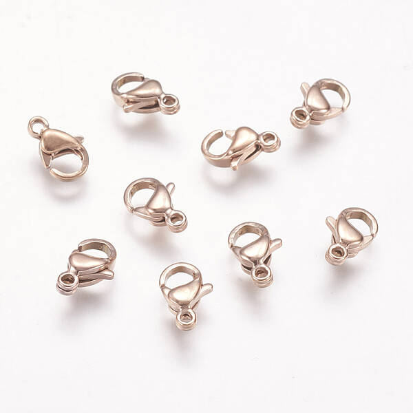 Ion Plating(IP) 304 Stainless Steel Lobster Claw Clasps