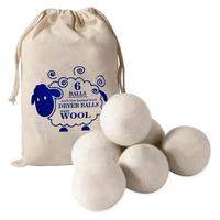 Solid Color Wool Drying Ball, 6 Counts Anti Wrinkle Wool Ball for Washing Machine, Wool Dryer Ball for Daily Use, Laundry Too...