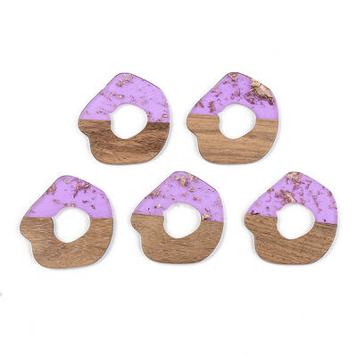 Transparent Resin & Walnut Wood Pendants