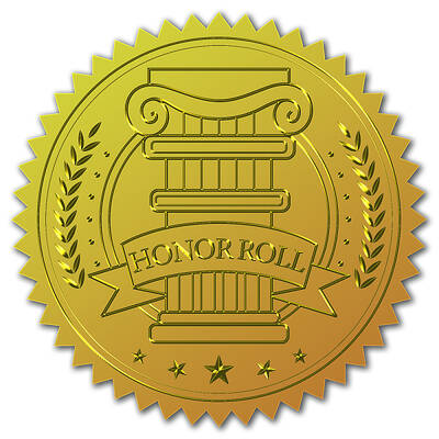 Self Adhesive Gold Foil Embossed Stickers