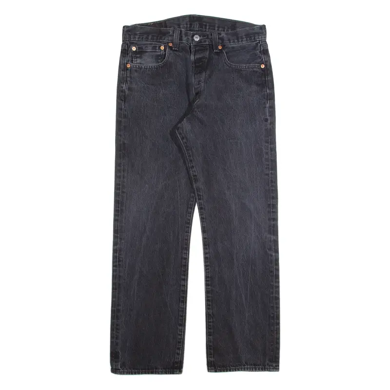 LEVI'S 501 Jeans Mens Black Regular Straight W32 L27