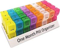 One Month Pill Organizer 2 Times a Day, Monthly Pill Organizer AM PM, 30 Day Pill Organizer, 31 Day Pill Organizer Box, Weekl...