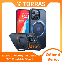 TORRAS OStand R 360° Rotatable Magnetic Ring for iPhone 16/15/14/13 Pro Max Case, Fit for MagSafe with Stand & Ring Holder, ...