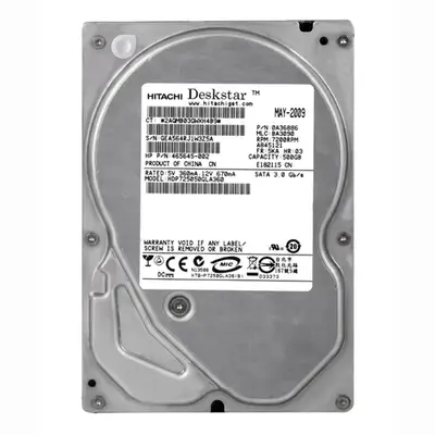 465645-002 HP 500GB 3Gb/s SATA 7200 3.5-inch 16MB Hard Drive