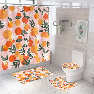 Shower Bathroom Shower Partition Curtain | Color: Xtl608 | style: 4pcs set | Size: 180x180cm