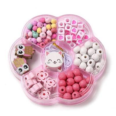 Children's Day Theme Maple Wood Jewelry Set DIY Making Kits