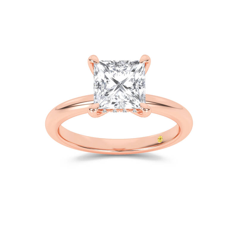 Dream Weaver Hidden Halo Princess Cut Lab Grown Diamond Engagement Ring | 14K Rose Gold 4 1/4 CT. TW.