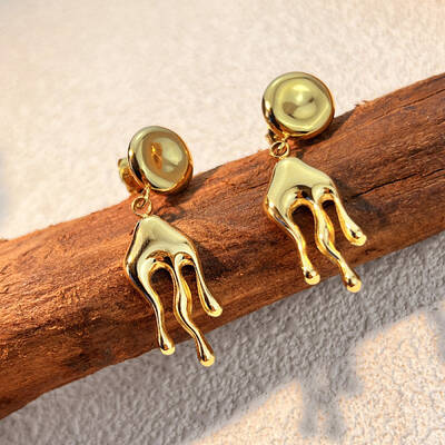 304 Stainless Steel Dangle Stud Earrings