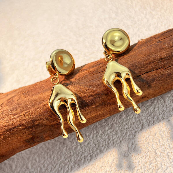 304 Stainless Steel Dangle Stud Earrings
