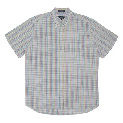 GANT Alassio Poplin Rainbow Mens Shirt Blue Check M