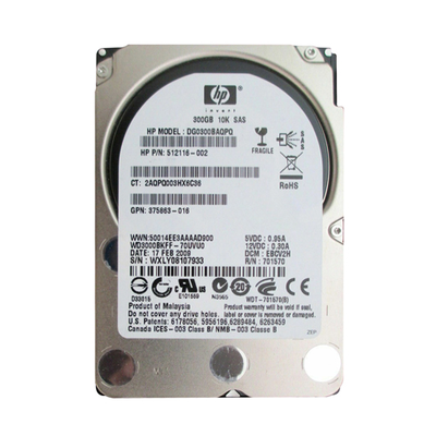 DG0300BAQPQ HP 300GB 3Gb/s SAS 10000 2.5-inch Hard Drive
