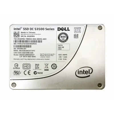 0VDPRV Dell 800GB Multi-Level Cell SATA 6Gb/s Hot-Pluggable 2.5-Inch Solid State Drive for PowerEdge Servers