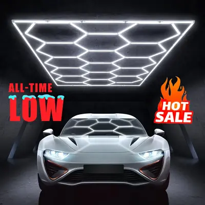 HYPERLITE offers Hexagon Garage Lights, a hexagon led lights Ceiling system designed for Grid Systems. These lights emit a Co...