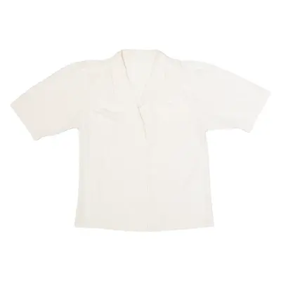 Womens Blouse Beige Collared M