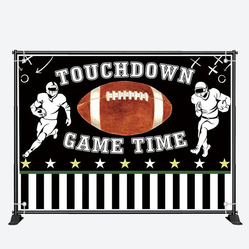 Touch Down Rugby Game Time Super Bowel Party Backdrop - Aperturee