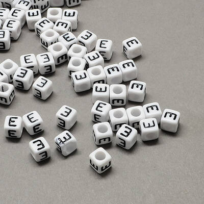 Large Hole Acrylic Letter European Beads