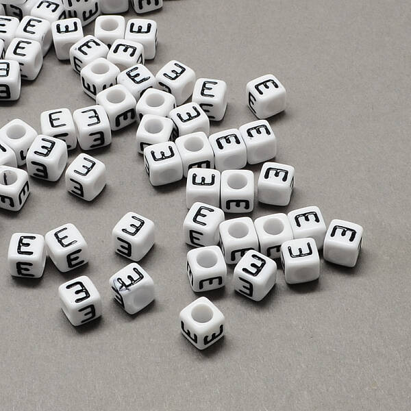Large Hole Acrylic Letter European Beads
