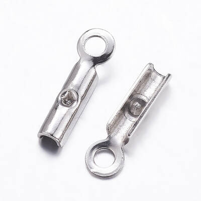 Tarnish Resistant 304 Stainless Steel Folding Crimp Ends