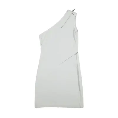 HALSTON Heritage Mini Dress Grey Sleeveless Short Womens UK 6