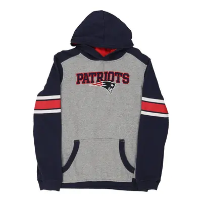 Age 13-14 New England Patriots Nfl Team Apparel NFL Hoodie - XL Block Colour Cotton Blend