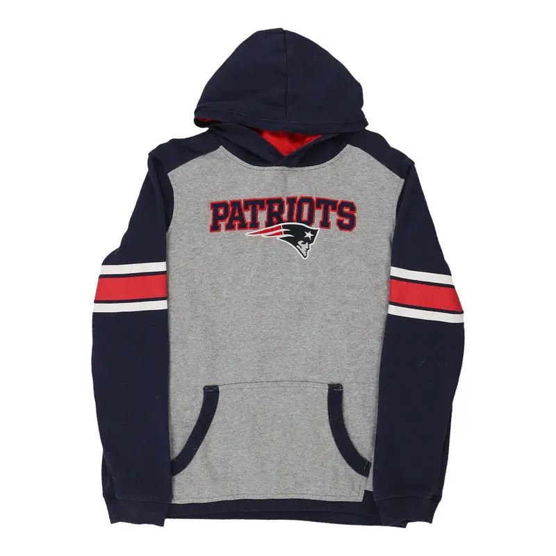 Age 13-14 New England Patriots Nfl Team Apparel NFL Hoodie - XL Block Colour Cotton Blend