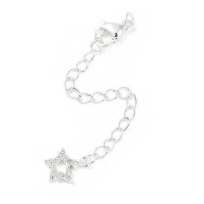 Brass Micro Pave Cubic Zirconia Ends with Chains