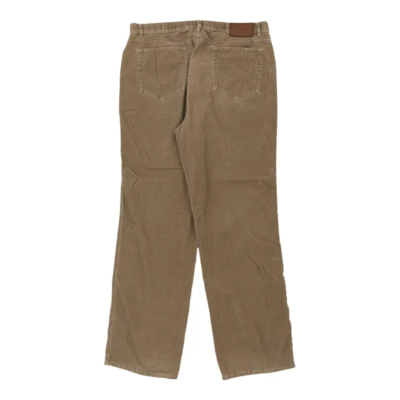 Calvin Klein Cord Trousers - 34W 32L Beige Cotton