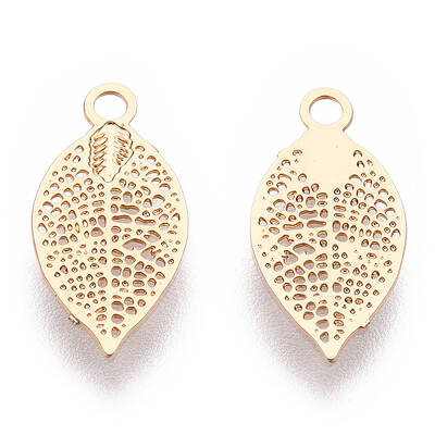 Rack Plating Brass Filigree Charms