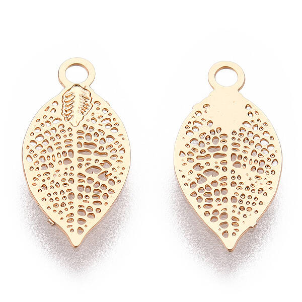 Rack Plating Brass Filigree Charms