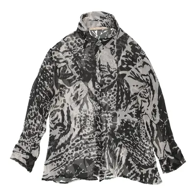 Class Roberto Cavalli Animal print Patterned Shirt - Small Black & White Viscose | Size: small