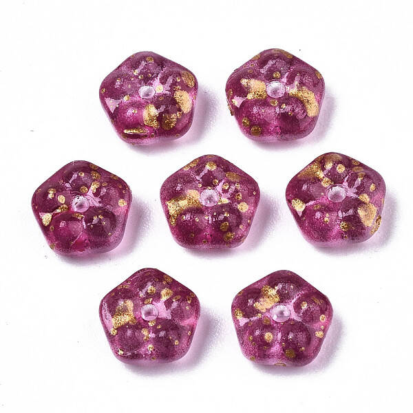 Spray Painted Glass Beads