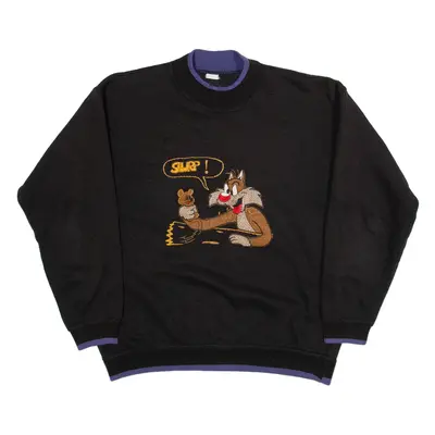 Tom And Jerry Womens Sweatshirt Grey High Neck L